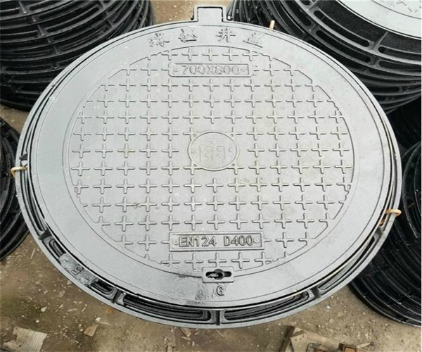 直径700重型球墨铸铁井盖带 500＊500球墨铸铁井盖